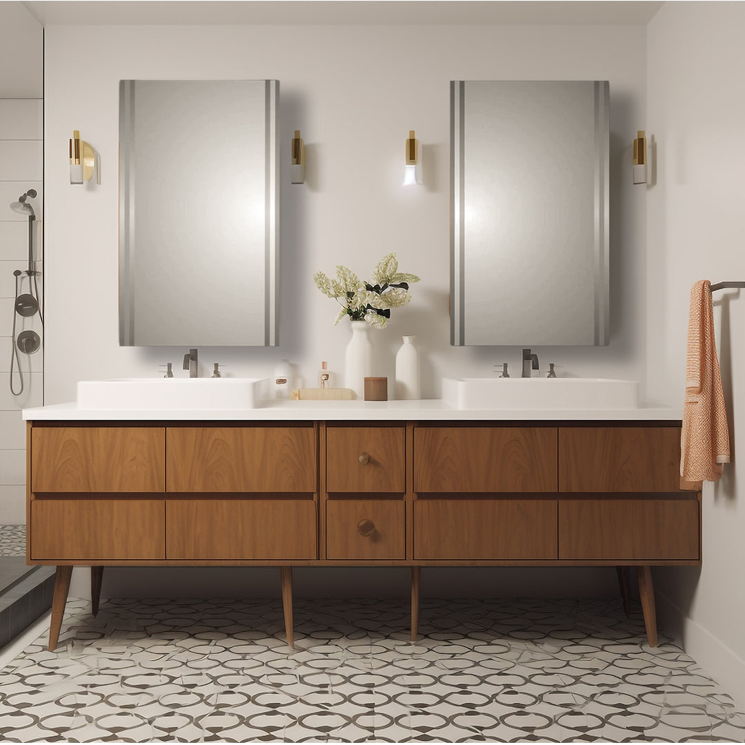 Asiana 26" Beveled Double Mirror Medicine Cabinet