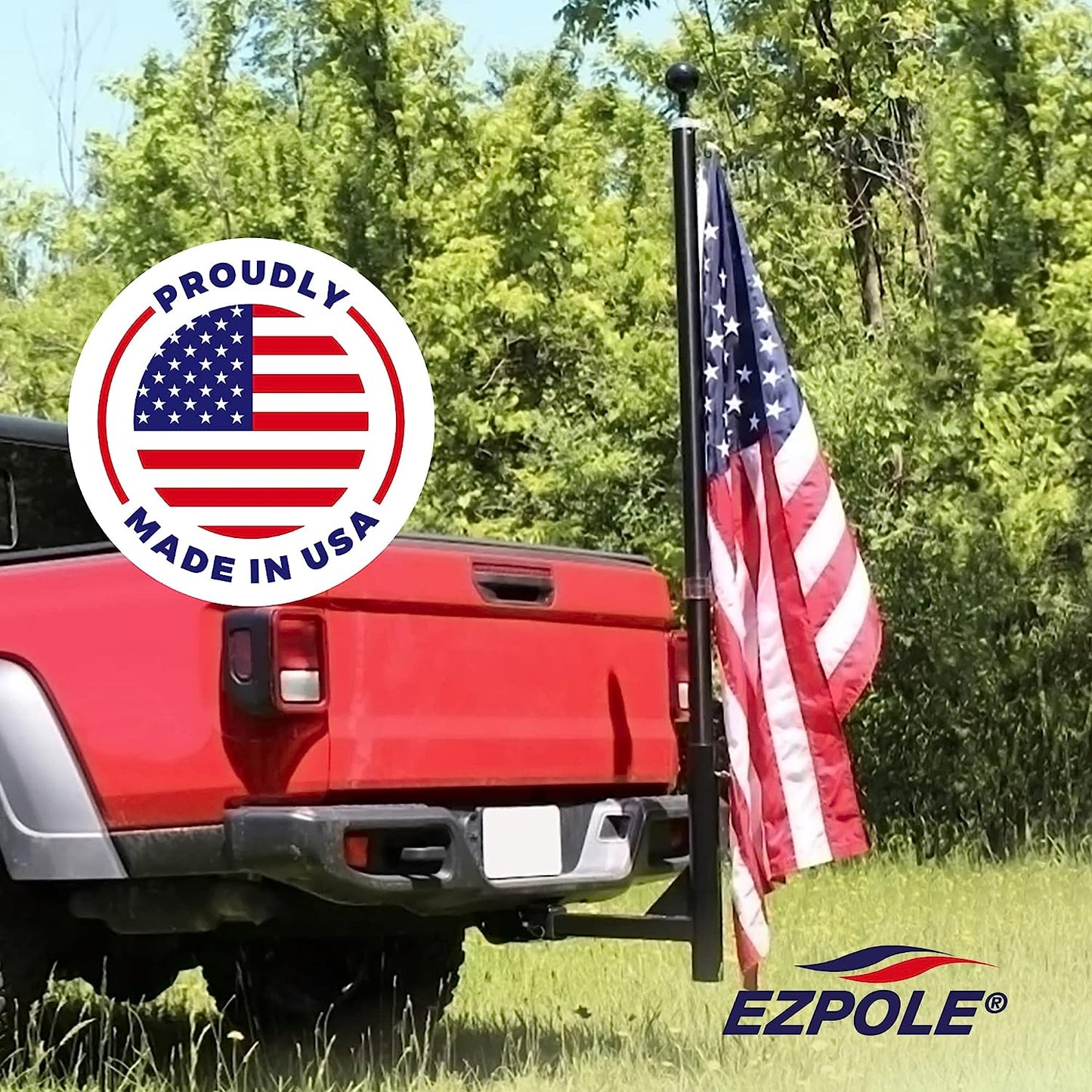 EZPOLE Heavy Duty Hitch Mount Flagpole Kit