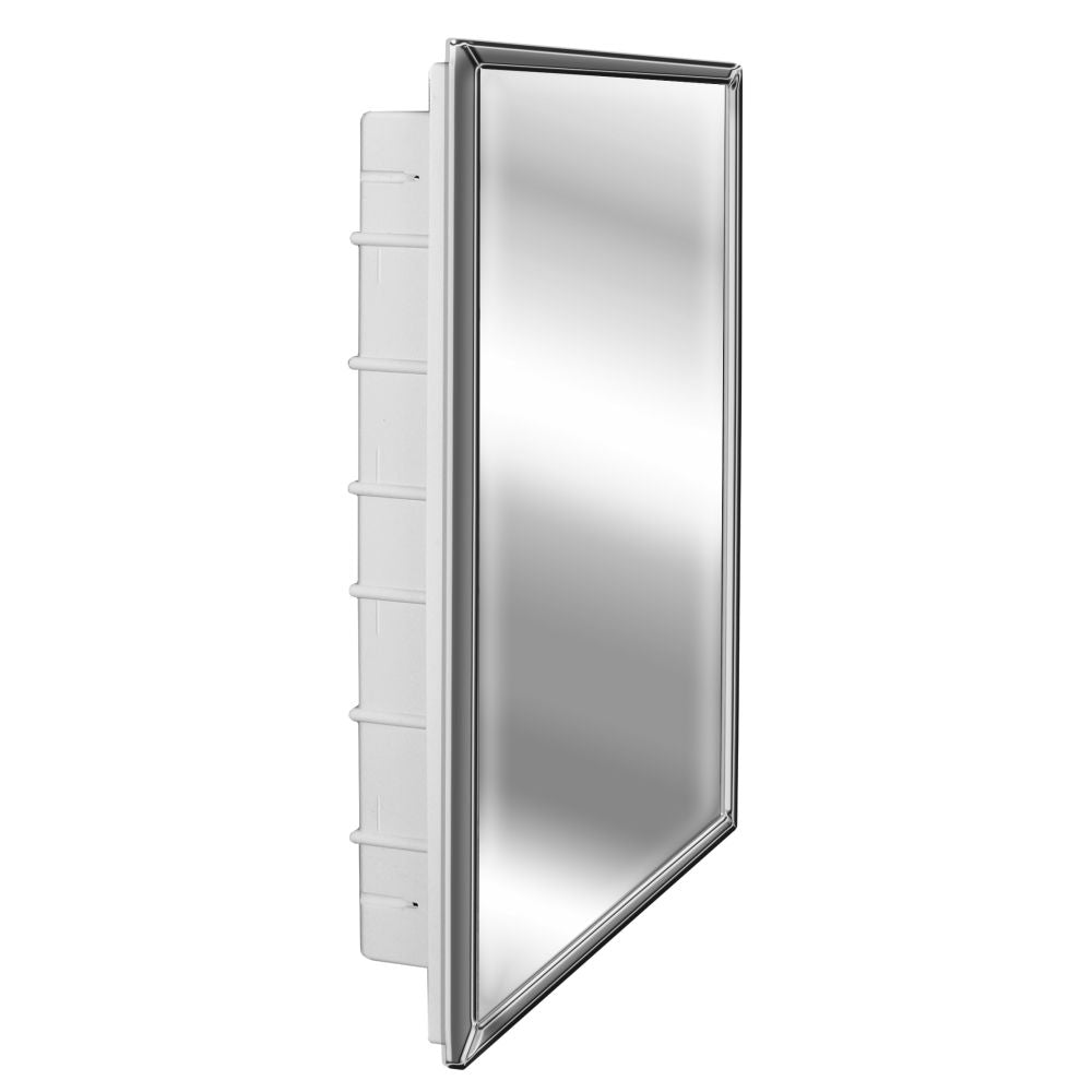 Artus Modern Styled Framed Mirror Recessed Bathroom Medicine Cabinet in Chrome Finish (Chrome)