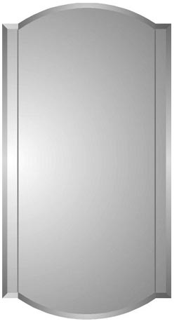 Rococco 30" Beveled Twin Arch Double Mirror Medicine Cabinet