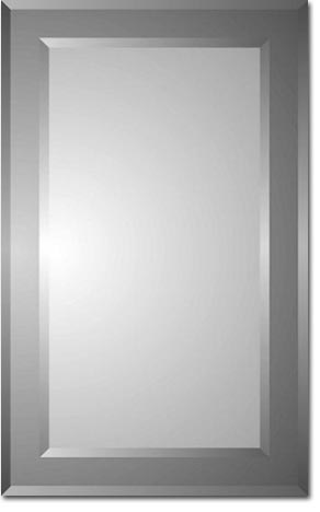 Framington 26" Beveled Plain Rectangle on Beveled Smoke Tint Medicine Cabinet