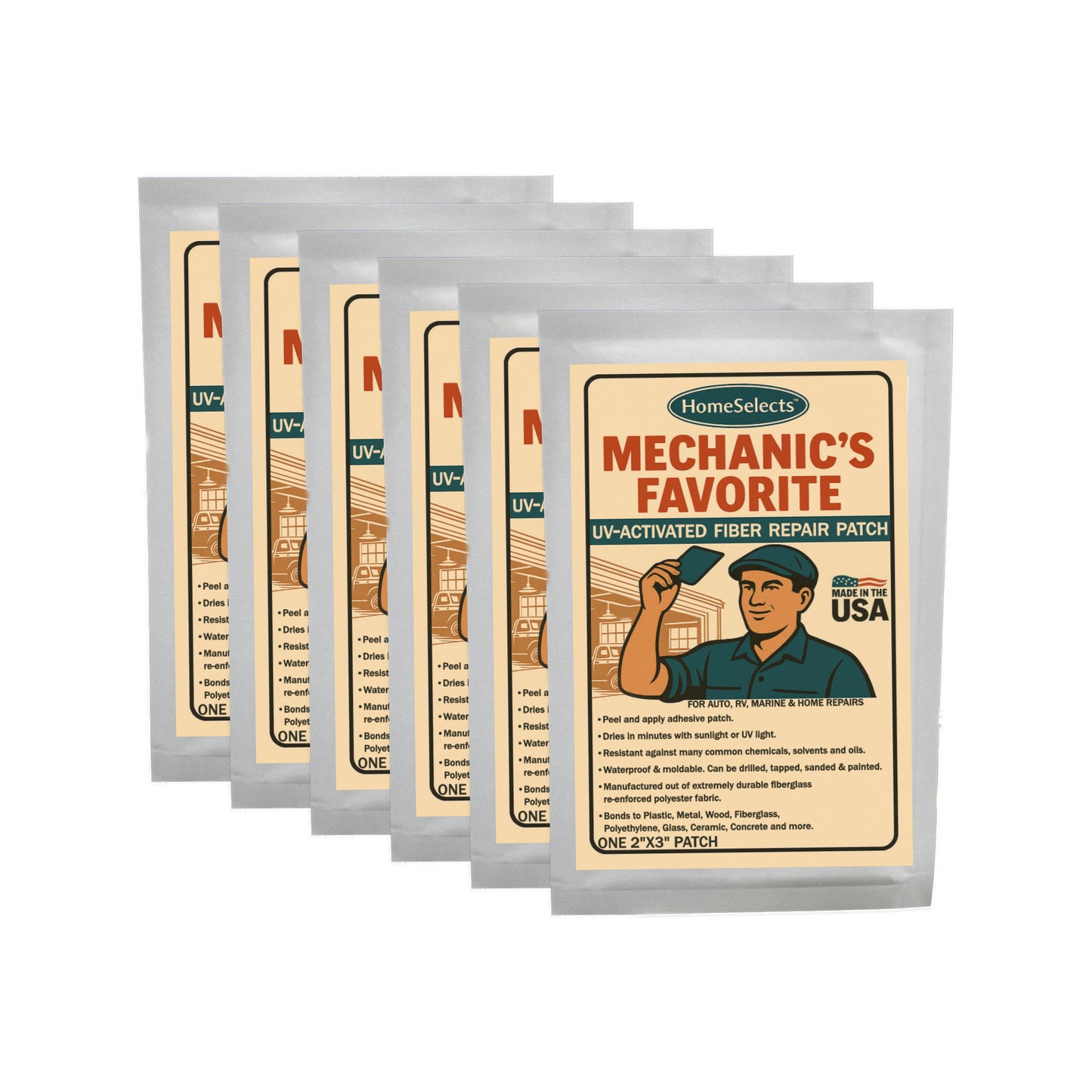 6 Pack- Mechanics Favorite UV-Activated Repair for Auto, RV, Marine, and Home Repairs (Bulk Deal)