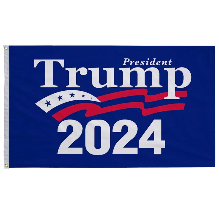 Trump 2024 Flag with Ezpole 17 Foot Defender Inground Flag Pole Kit-Special! Offer 100% Made in USA